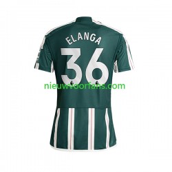 Manchester United Heren Shirt met Bedrukking Anthony Elanga 36 Uit 2023-2024 Korte Mouw
