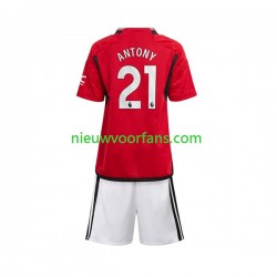 Manchester United Kind Shirt met Bedrukking Antony Matheus 21 Thuis 2023-2024 Korte Mouw