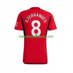 Manchester United Heren Shirt met Bedrukking B.Fernandes 8 Thuis 2023-2024 Korte Mouw