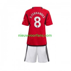 Manchester United Kind Shirt met Bedrukking B.Fernandes 8 Thuis 2023-2024 Korte Mouw