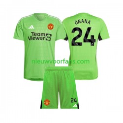 Manchester United Kind Shirt met Bedrukking Doelman Andre Onana 24 Thuis 2023-2024 Korte Mouw