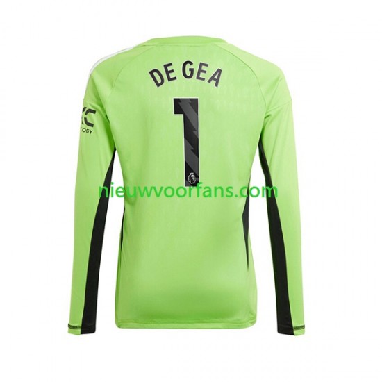 Manchester United Heren Shirt met Bedrukking Doelman De Gea 1 Thuis 2023-2024 Lange Mouw