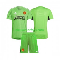 Manchester United Kind Shirt met Bedrukking Doelman Thuis 2023-2024 Korte Mouw