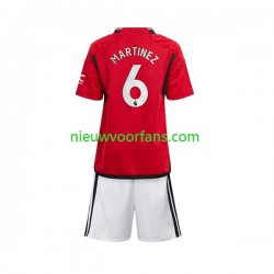 Manchester United Kind Shirt met Bedrukking Lisandro Martinez 6 Thuis 2023-2024 Korte Mouw