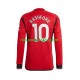 Manchester United Heren Shirt met Bedrukking Marcus Rashford 10 Thuis 2023-2024 Lange Mouw