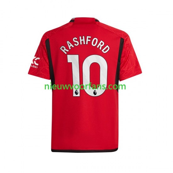 Manchester United Heren Shirt met Bedrukking Marcus Rashford 10 Thuis 2023-2024 Korte Mouw