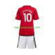Manchester United Kind Shirt met Bedrukking Marcus Rashford 10 Thuis 2023-2024 Korte Mouw