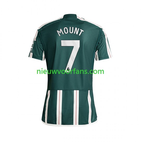 Manchester United Heren Shirt met Bedrukking Mount 7 Uit 2023-2024 Korte Mouw