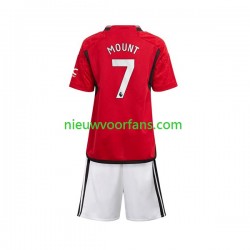 Manchester United Kind Shirt met Bedrukking Mount 7 Thuis 2023-2024 Korte Mouw