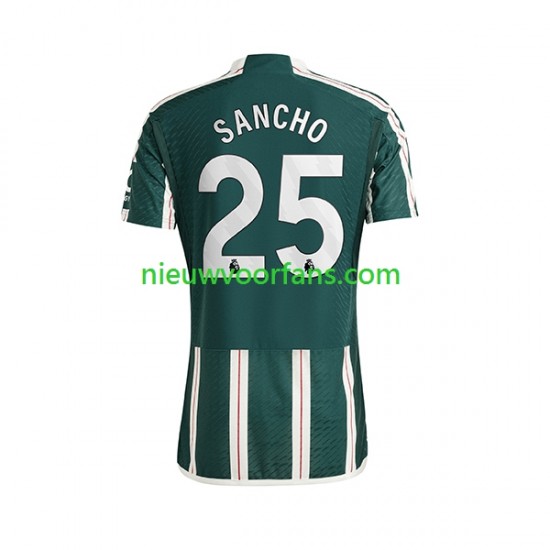 Manchester United Heren Shirt met Bedrukking Sancho 25 Uit 2023-2024 Korte Mouw