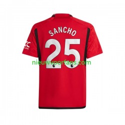 Manchester United Heren Shirt met Bedrukking Sancho 25 Thuis 2023-2024 Korte Mouw