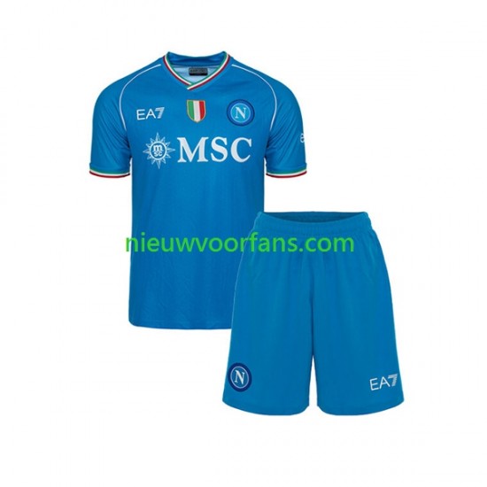 Napoli Kind Shirt met Bedrukking Thuis 2023-2024 Korte Mouw