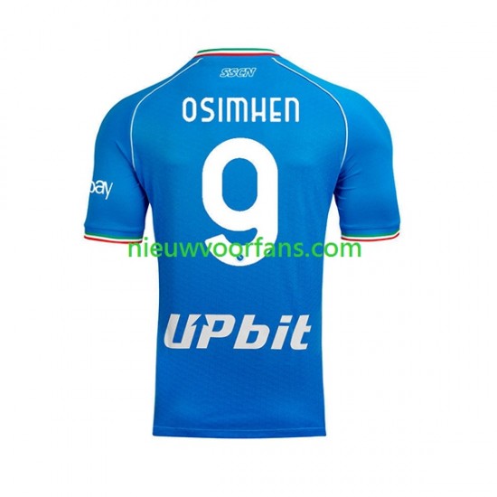 Napoli Heren Shirt met Bedrukking OSIMHEN 9 Thuis 2023-2024 Korte Mouw
