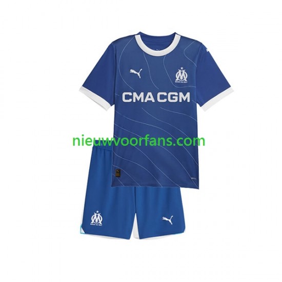 Olympique Marseille Kind Shirt met Bedrukking Uit 2023-2024 Korte Mouw