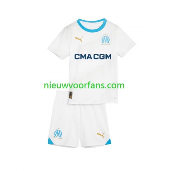 Olympique Marseille Kind Shirt met Bedrukking Thuis 2023-2024 Korte Mouw