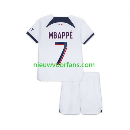 Paris Saint-Germain Kind Shirt met Bedrukking Mbappé Kylian 7 Uit 2023-2024 Korte Mouw