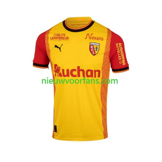 RC Lens Heren Shirt met Bedrukking Thuis 2023-2024 Korte Mouw