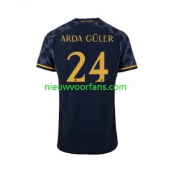 Real Madrid Heren Shirt met Bedrukking Arda Guler 24 Uit 2023-2024 Korte Mouw