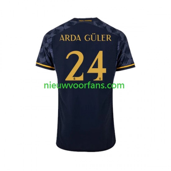 Real Madrid Heren Shirt met Bedrukking Arda Guler 24 Uit 2023-2024 Korte Mouw