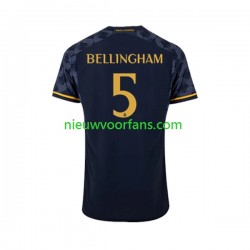 Real Madrid Heren Shirt met Bedrukking Jude Bellingham 5 Uit 2023-2024 Korte Mouw