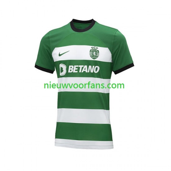 Sporting CP Heren Shirt met Bedrukking Thuis 2023-2024 Korte Mouw