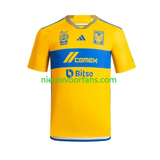 Tigres UANL Heren Shirt met Bedrukking Thuis 2023-2024 Korte Mouw