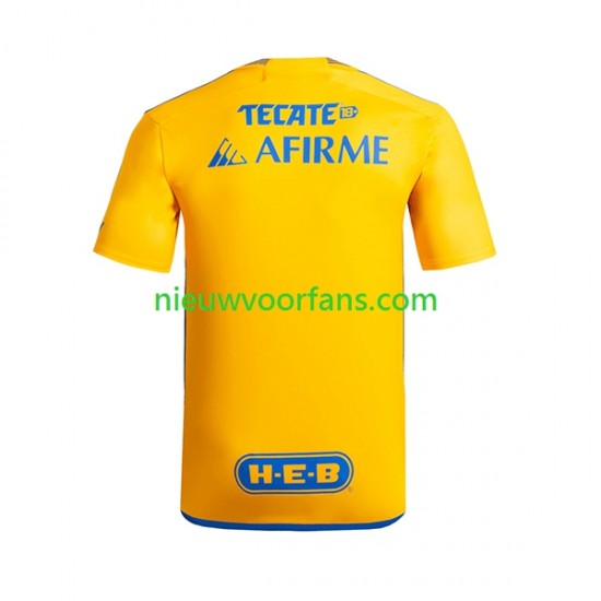 Tigres UANL Heren Shirt met Bedrukking Thuis 2023-2024 Korte Mouw