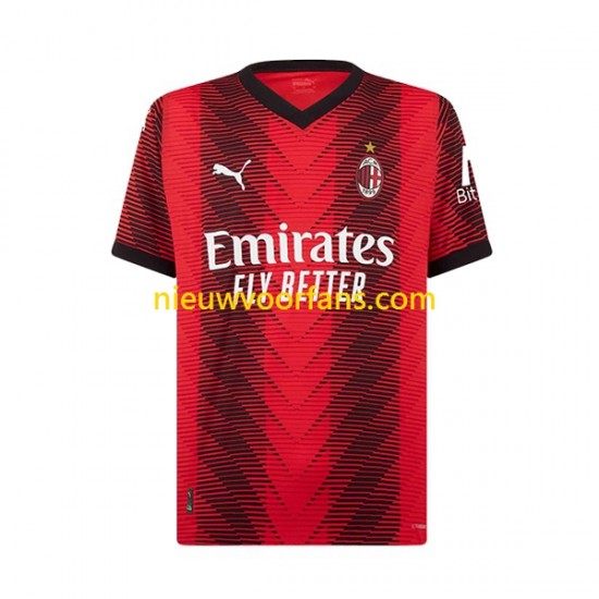 AC Milan Kind Shirt met Bedrukking Charles De Ketelaere 90 Thuis 2023-2024 Korte Mouw