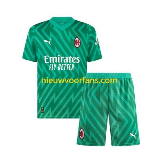 AC Milan Kind Shirt met Bedrukking Doelman Thuis 2023-2024 Korte Mouw