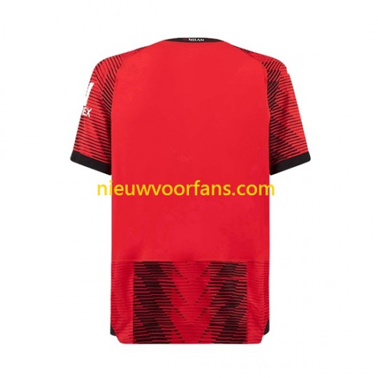 AC Milan Heren Shirt met Bedrukking Thuis 2023-2024 Korte Mouw