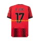 AC Milan Heren Shirt met Bedrukking Rafael Leao 17 Thuis 2023-2024 Korte Mouw