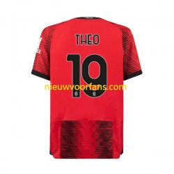 AC Milan Heren Shirt met Bedrukking Theo Hernandez 19 Thuis 2023-2024 Korte Mouw