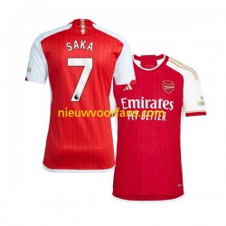 Arsenal Heren Shirt met Bedrukking Saka 7 Thuis 2023-2024 Korte Mouw