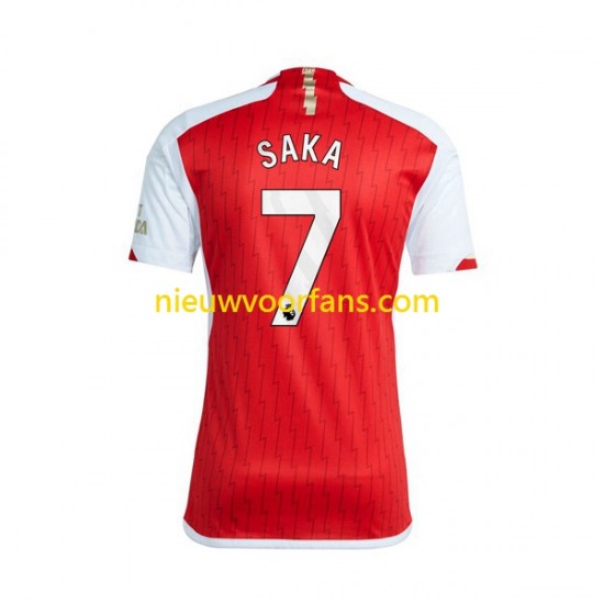 Arsenal Heren Shirt met Bedrukking Saka 7 Thuis 2023-2024 Korte Mouw