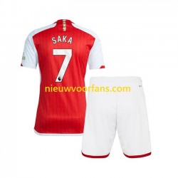 Arsenal Kind Shirt met Bedrukking Saka 7 Thuis 2023-2024 Korte Mouw