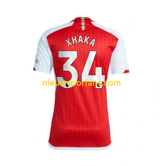 Arsenal Heren Shirt met Bedrukking Xhaka 34 Thuis 2023-2024 Korte Mouw