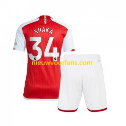 Arsenal Kind Shirt met Bedrukking Xhaka 34 Thuis 2023-2024 Korte Mouw