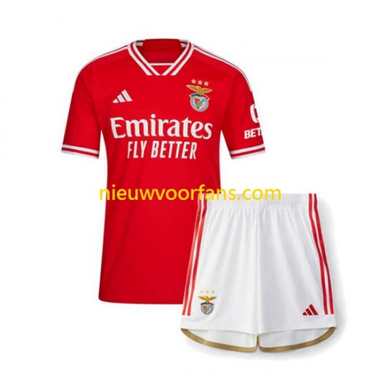 Benfica Kind Shirt met Bedrukking Thuis 2023-2024 Korte Mouw
