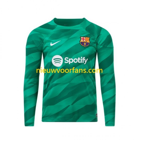 FC Barcelona Heren Shirt met Bedrukking Doelman Thuis 2023-2024 Lange Mouw