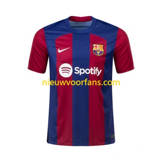 FC Barcelona Heren Shirt met Bedrukking Thuis 2023-2024 Korte Mouw