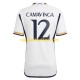 Real Madrid Heren Shirt met Bedrukking Camavinga 12 Thuis 2023-2024 Korte Mouw
