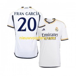 Real Madrid Heren Shirt met Bedrukking Fran Garcia 20 Thuis 2023-2024 Korte Mouw