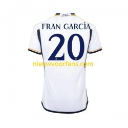 Real Madrid Heren Shirt met Bedrukking Fran Garcia 20 Thuis 2023-2024 Korte Mouw