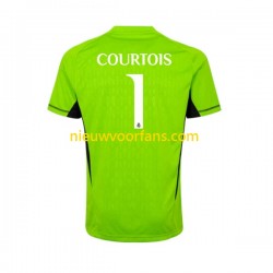 Real Madrid Heren Shirt met Bedrukking Doelman Thibaut Courtois 1 Thuis 2023-2024 Korte Mouw