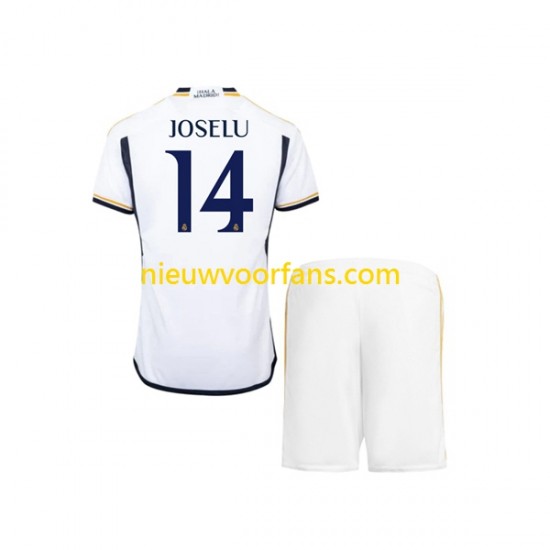 Real Madrid Kind Shirt met Bedrukking JOSELU 14 Thuis 2023-2024 Korte Mouw