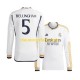 Real Madrid Heren Shirt met Bedrukking Jude Bellingham 5 Thuis 2023-2024 Lange Mouw