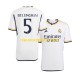 Real Madrid Heren Shirt met Bedrukking Jude Bellingham 5 Thuis 2023-2024 Korte Mouw