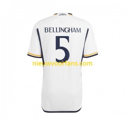 Real Madrid Heren Shirt met Bedrukking Jude Bellingham 5 Thuis 2023-2024 Korte Mouw
