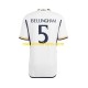 Real Madrid Heren Shirt met Bedrukking Jude Bellingham 5 Thuis 2023-2024 Korte Mouw