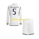 Real Madrid Kind Shirt met Bedrukking Jude Bellingham 5 Thuis 2023-2024 Lange Mouw
